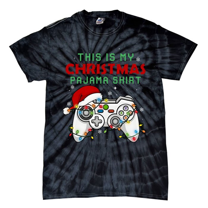 This Is My Christmas Pajama Video Game Controller Tie-Dye T-Shirt