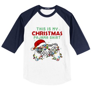 This Is My Christmas Pajama Video Game Controller Baseball Sleeve Shirt