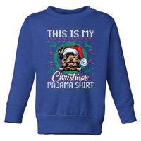 This Is My Christmas Pajama Gift Santa Yorkshire Terrier Gift Toddler Sweatshirt