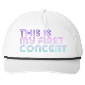 This Is My First Concert Snapback Five-Panel Rope Hat