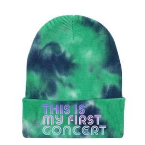 This Is My First Concert Tie Dye 12in Knit Beanie