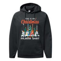 This Is My Christmas Pajama Funny Guitar Xmas Music Lover Performance Fleece Hoodie