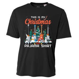 This Is My Christmas Pajama Funny Guitar Xmas Music Lover Cooling Performance Crew T-Shirt