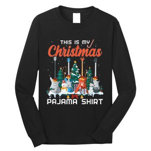 This Is My Christmas Pajama Funny Guitar Xmas Music Lover Long Sleeve Shirt