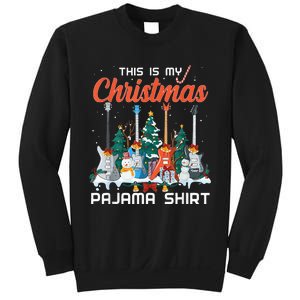 This Is My Christmas Pajama Funny Guitar Xmas Music Lover Sweatshirt