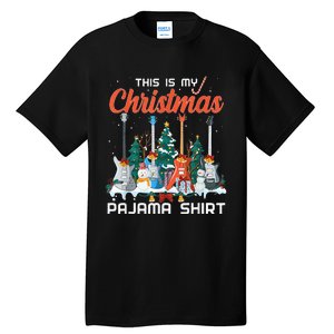 This Is My Christmas Pajama Funny Guitar Xmas Music Lover Tall T-Shirt