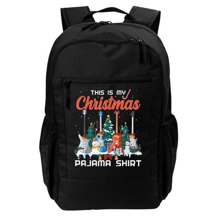 This Is My Christmas Pajama Funny Guitar Xmas Music Lover Daily Commute Backpack