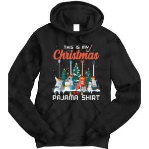 This Is My Christmas Pajama Funny Guitar Xmas Music Lover Tie Dye Hoodie