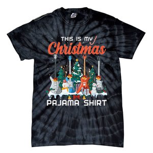 This Is My Christmas Pajama Funny Guitar Xmas Music Lover Tie-Dye T-Shirt