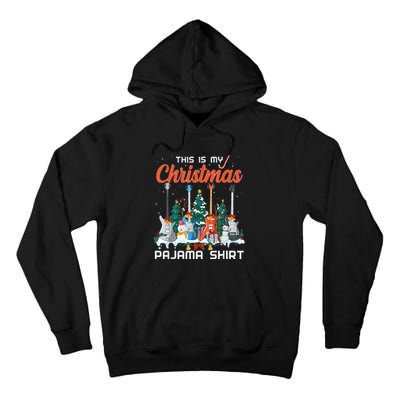 This Is My Christmas Pajama Funny Guitar Xmas Music Lover Tall Hoodie