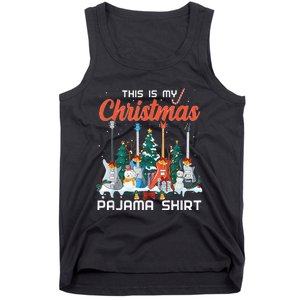 This Is My Christmas Pajama Funny Guitar Xmas Music Lover Tank Top