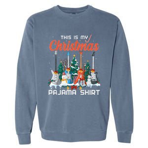 This Is My Christmas Pajama Funny Guitar Xmas Music Lover Garment-Dyed Sweatshirt