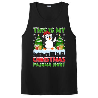 This Is My Christmas Pajama Santa Hat Penguin Christmas Funny Gift PosiCharge Competitor Tank