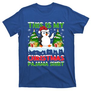 This Is My Christmas Pajama Santa Hat Penguin Christmas Funny Gift T-Shirt