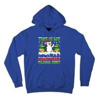 This Is My Christmas Pajama Santa Hat Penguin Christmas Funny Gift Tall Hoodie