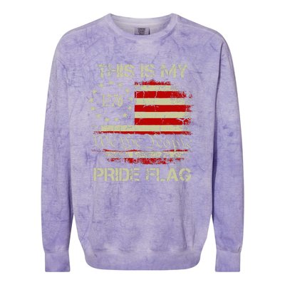 This Is My Pride Flag Usa American Patriotic Colorblast Crewneck Sweatshirt