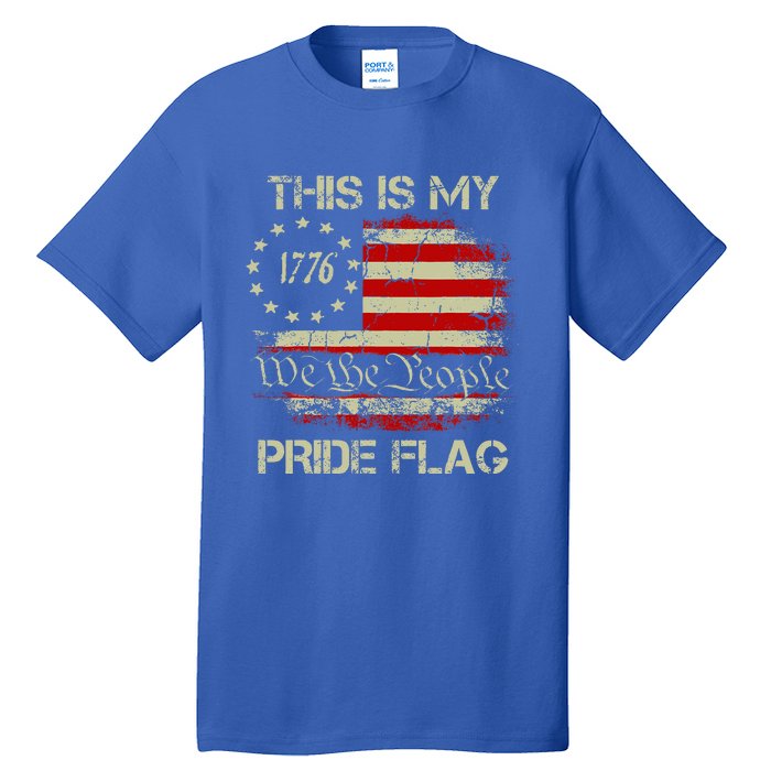 This Is My Pride Flag Usa American Patriotic Tall T-Shirt