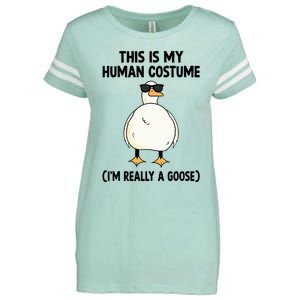 This Is My Human Costume IM Really A Goose Enza Ladies Jersey Football T-Shirt