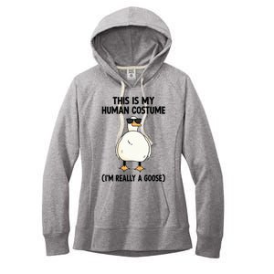 This Is My Human Costume IM Really A Goose Women's Fleece Hoodie