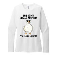 This Is My Human Costume IM Really A Goose Womens CVC Long Sleeve Shirt