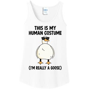 This Is My Human Costume IM Really A Goose Ladies Essential Tank