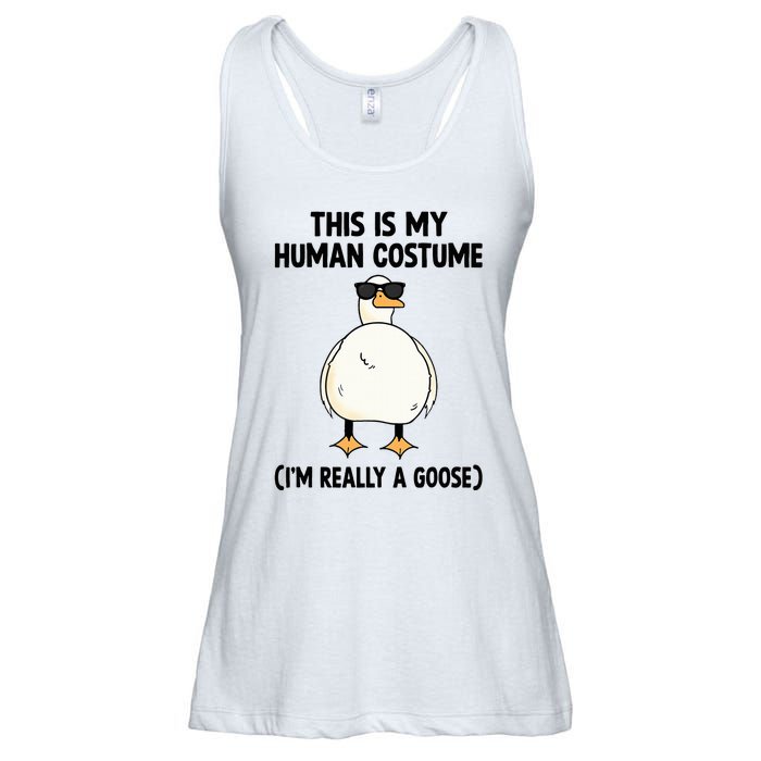 This Is My Human Costume IM Really A Goose Ladies Essential Flowy Tank