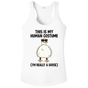 This Is My Human Costume IM Really A Goose Ladies PosiCharge Competitor Racerback Tank