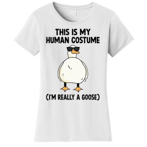 This Is My Human Costume IM Really A Goose Women's T-Shirt