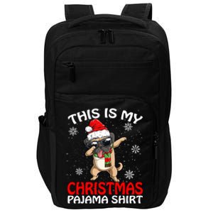 This Is My Christmas Pajama Cute Gift Pug Santa Funny Gift Impact Tech Backpack