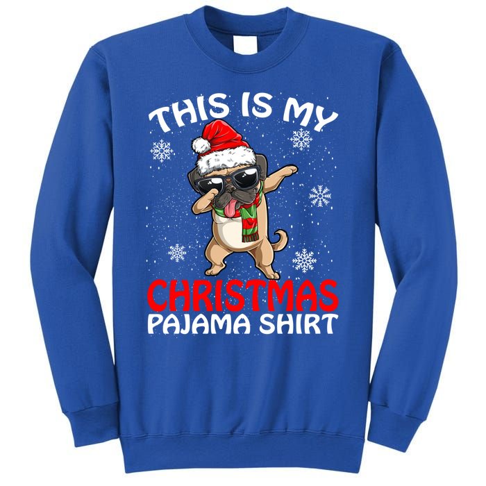 This Is My Christmas Pajama Cute Gift Pug Santa Funny Gift Sweatshirt