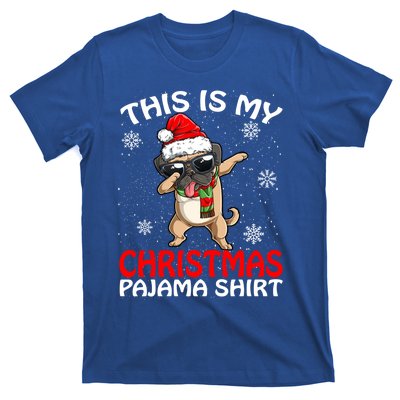 This Is My Christmas Pajama Cute Gift Pug Santa Funny Gift T-Shirt