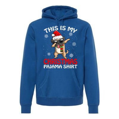 This Is My Christmas Pajama Cute Gift Pug Santa Funny Gift Premium Hoodie