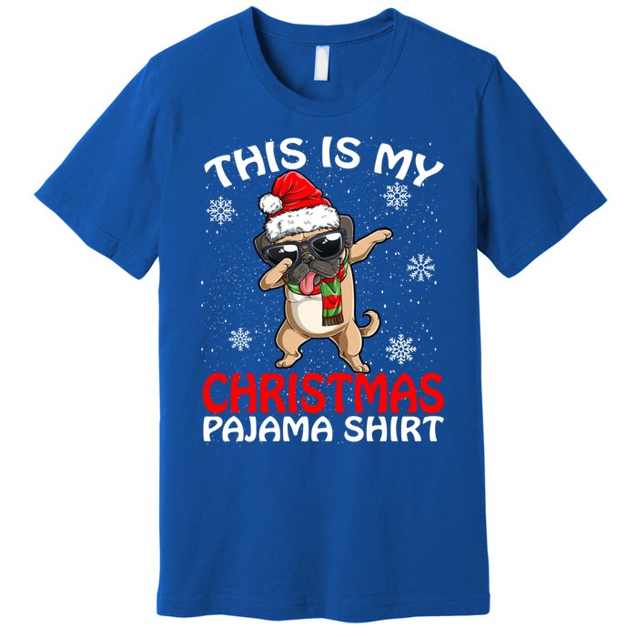 This Is My Christmas Pajama Cute Gift Pug Santa Funny Gift Premium T-Shirt