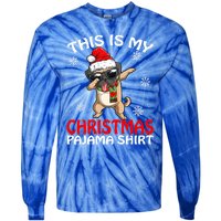 This Is My Christmas Pajama Cute Gift Pug Santa Funny Gift Tie-Dye Long Sleeve Shirt