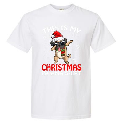 This Is My Christmas Pajama Cute Gift Pug Santa Funny Gift Garment-Dyed Heavyweight T-Shirt