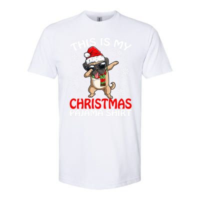 This Is My Christmas Pajama Cute Gift Pug Santa Funny Gift Softstyle CVC T-Shirt