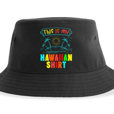 This Is My Hawaiian Tropical Luau Costume Party Hawaii Sustainable Bucket Hat