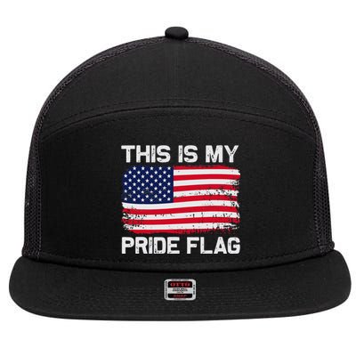 This Is My Pride Flag 7 Panel Mesh Trucker Snapback Hat