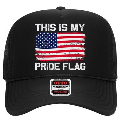 This Is My Pride Flag High Crown Mesh Back Trucker Hat