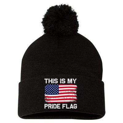 This Is My Pride Flag Pom Pom 12in Knit Beanie