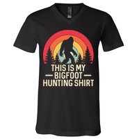 This Is My Bigfoot Hunting Squatchy Sasquatch V-Neck T-Shirt