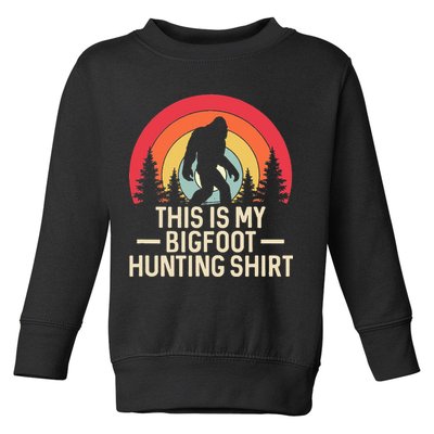 This Is My Bigfoot Hunting Squatchy Sasquatch Toddler Sweatshirt