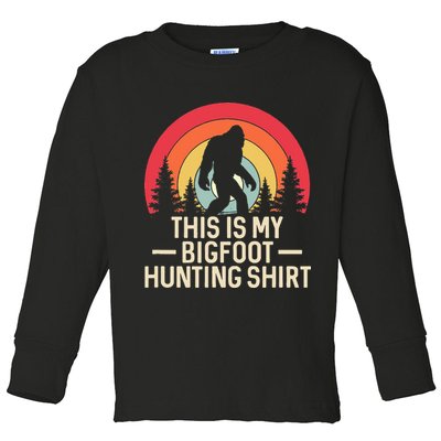 This Is My Bigfoot Hunting Squatchy Sasquatch Toddler Long Sleeve Shirt