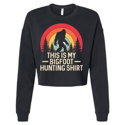 This Is My Bigfoot Hunting Squatchy Sasquatch Cropped Pullover Crew