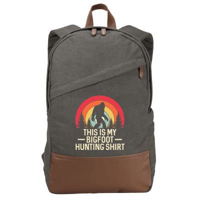 This Is My Bigfoot Hunting Squatchy Sasquatch Cotton Canvas Backpack