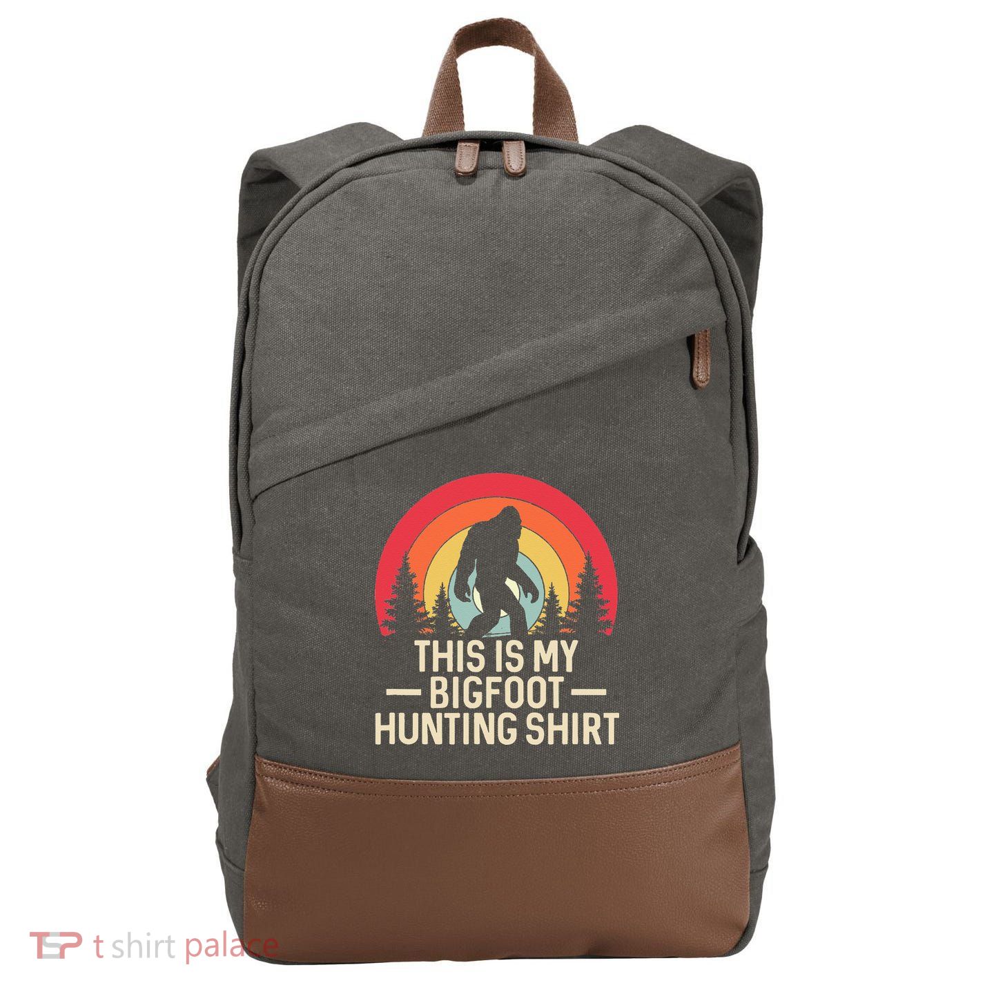 This Is My Bigfoot Hunting Squatchy Sasquatch Cotton Canvas Backpack