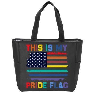 This Is My Pride Flag USA American Zip Tote Bag