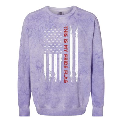 This Is My Pride Flag USA American 4th Of July Colorblast Crewneck Sweatshirt