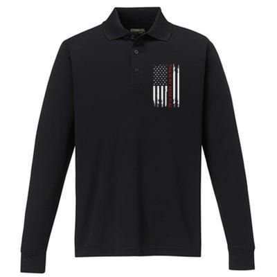 This Is My Pride Flag USA American 4th Of July Performance Long Sleeve Polo