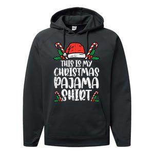 This Is My Christmas Pajama Funny Xmas PJs Performance Fleece Hoodie